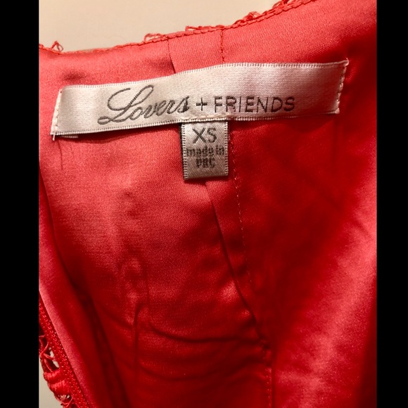 LOVERS + FRIENDS Songbird Romper in Coral • XS - Picture 7 of 7